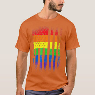 T-shirt Soutien du mois LGBT Pride avec Rainbow US America