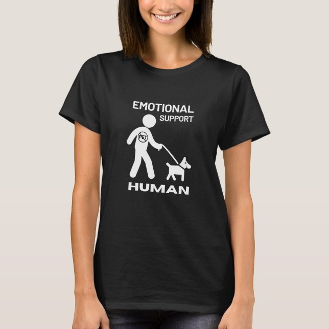 T-shirt Soutien émotionnel Humain drôle Propriétaire de an (Devant)