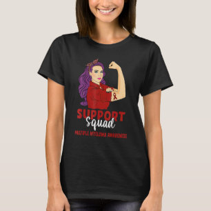T-shirt Soutien Escadron Burgundy Guerrier multiple Myelom
