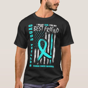 T-shirt Soutien Escadron Turquoise meilleur ami Cancer de 