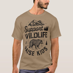 T-shirt Soutien Faune Levée Enfants Garçons Maman Papa Mam