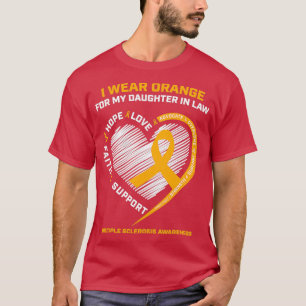 T-shirt Soutien Fille En Droit Cadeau Sclérose En Plaques