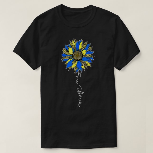 T-shirt Soutien gratuit Sunflower Ukraine (Design devant)