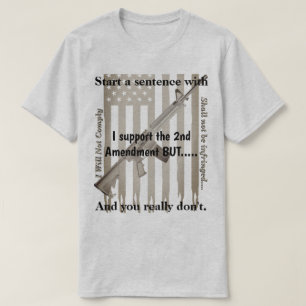 T-shirt Soutien Le 2e Amendement Ne Doit Pas Être Violé 