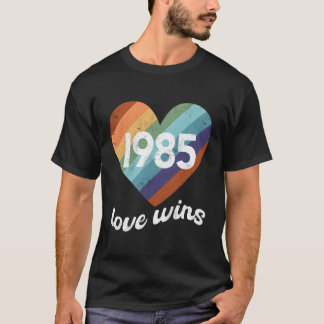 T-shirt Soutien Lgbti 1985 L'amour Gagne