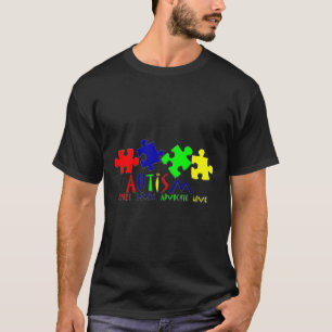 T-shirt Soutien sensibilisation sur l'autisme Éduquer Aime