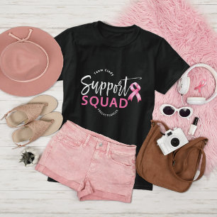 T-shirt Soutien Squad Cancer du Sein Ruban rose