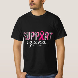 T-shirt Soutien Squad Leopard rose Ribbon Cancer du sein A