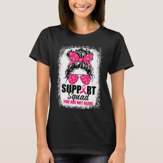 T-shirt Soutien Squad Messy Bun Guerrier Cancer du sein Aw