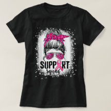 Soutien Squad Messy Bun Pink Warrior Cancer du sei