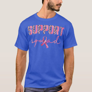 T-shirt Soutien Squad Ruban rose Leopard Cancer du sein Aw