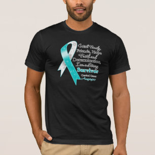T-shirt Soutien survivante forte du cancer du col de l'uté
