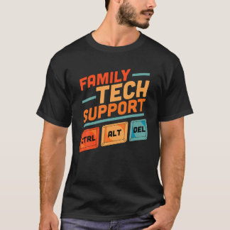 T-shirt Soutien technique à la famille Ctrl Alt Del Contrô