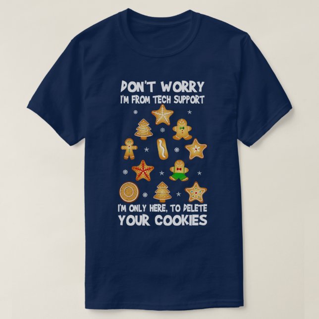 T-shirt Soutien technique de Noël drôle Ne vous inquiétez  (Design devant)