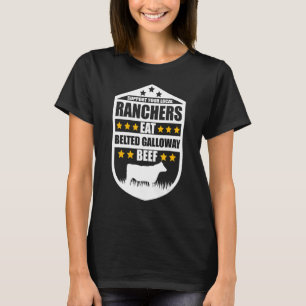 T-shirt Soutien Vos Ranchers Locaux Mangez Du Boeuf Ceint