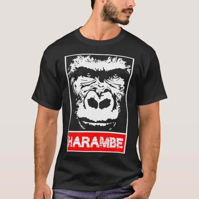 T-shirt Souvenez-vous de Harambe Essentiel  (Devant)