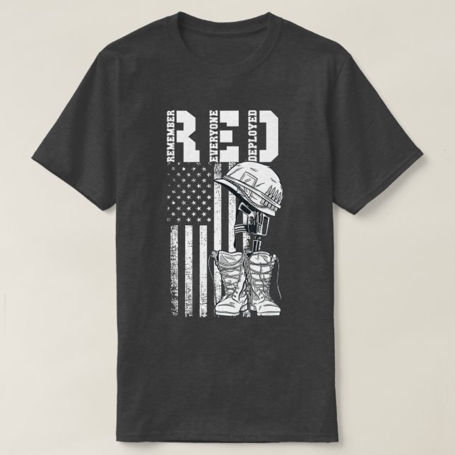 T-shirt Souvenez-vous de tous les anciens combattants dépl (Design devant)