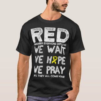 T-shirt Souvenez-vous de tous les militaires déployés Red 