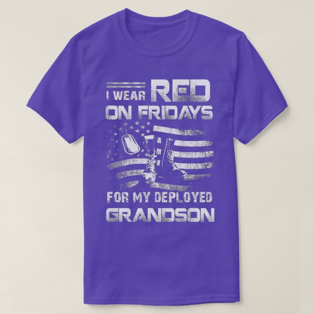 T-shirt Souvenez-vous de tous les vétérans déployés RED ve (Design devant)