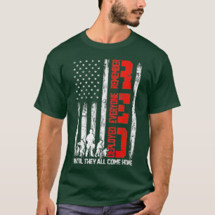 T-shirt Souvenez-vous de tous les vétérans déployés RED ve