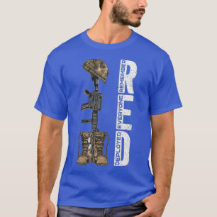 T-shirt Souvenez-vous de tous les vétérans déployés RED ve
