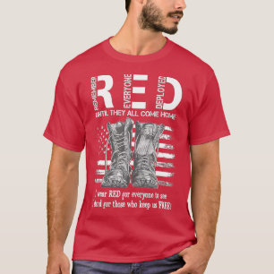 T-shirt Souvenez-vous de tous les vétérans déployés RED ve