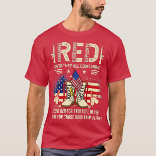 T-shirt Souvenez-vous de tous les vétérans déployés RED ve