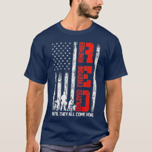 T-shirt Souvenez-vous de tous les vétérans déployés RED ve