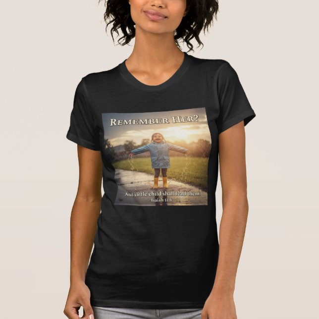 T-shirt Souvenez-vous d'elle - Bible Verse Ésaïe 11:6 (Devant)
