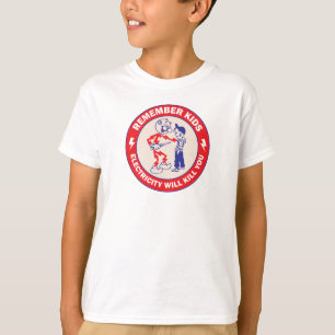 T-shirt Souvenez-vous des enfants Électricité vous tuera S