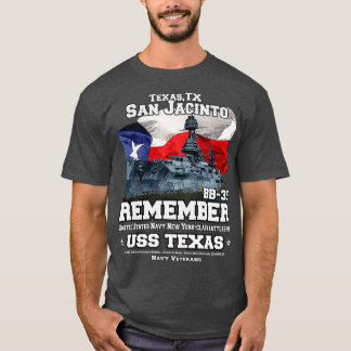 T-shirt Souvenez-vous des vétérans de l'USS Texas BB35 Bat