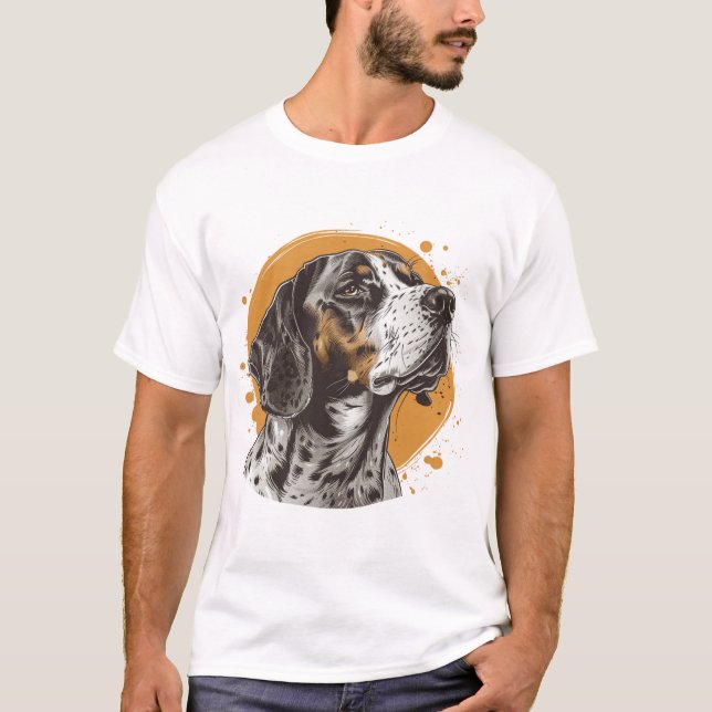 T-shirt Souvenez-vous du chien qui chasse le cancer (Devant)