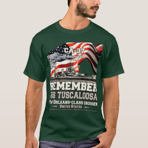 T-shirt Souvenez-vous du croiseur US Tuscaloosa CA37 US Na