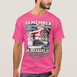 T-shirt Souvenez-vous du vétéran du sous-marin USS Indiana