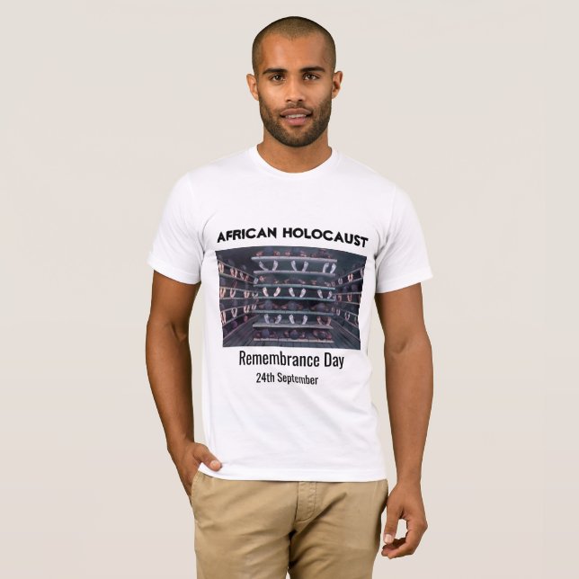T-shirt Souvenir africain d'holocauste (Devant entier)