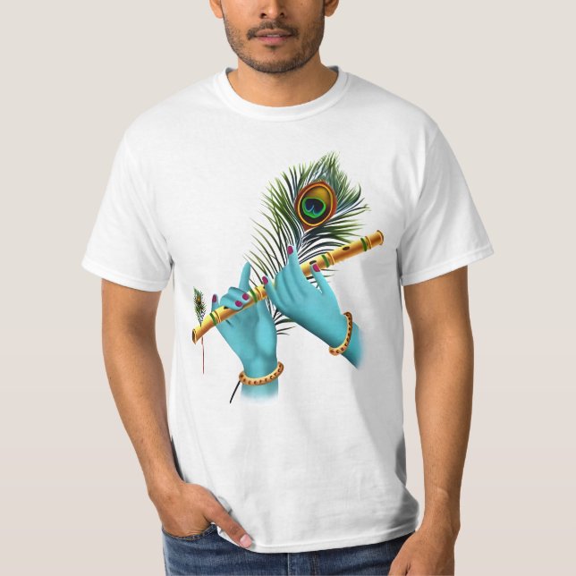 T-shirt Souvenir Connecter Lord Krishna Janmashtami (Devant)