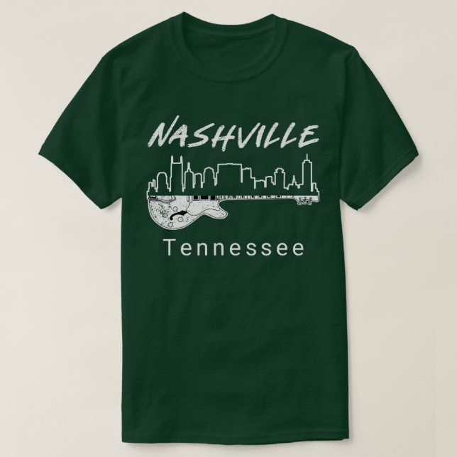T-shirt Souvenir de Nashville Tn Guitare Nashville Gif (Design devant)