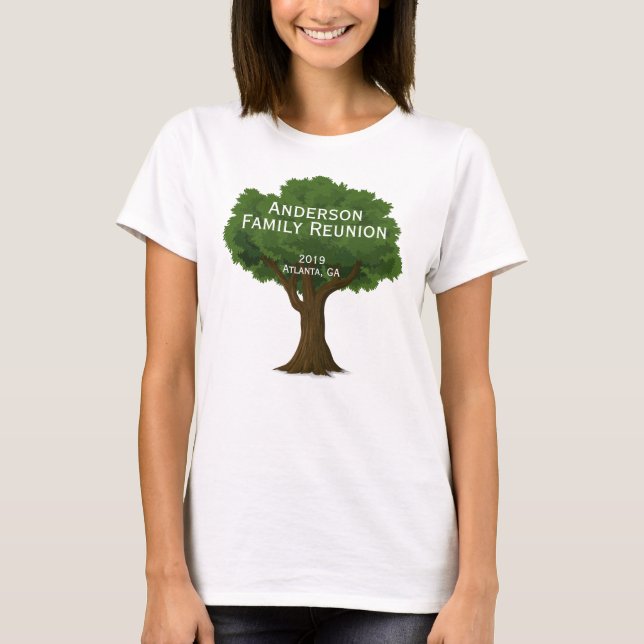 T-shirt Souvenir de réunion en famille personnalisée (Devant)