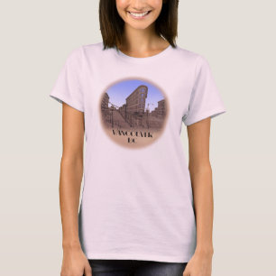 T-shirt Souvenir de Vancouver Gastown Art Femmes T