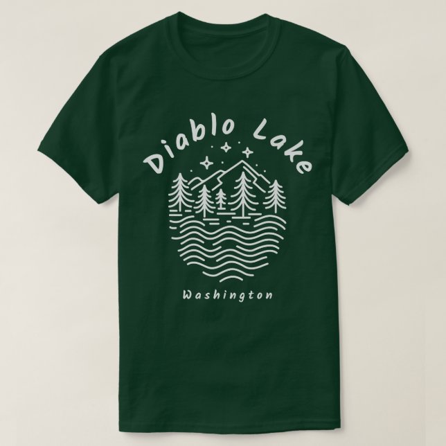 T-shirt Souvenir Diablo Lake Washington  (Design devant)