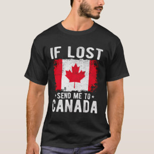 T-shirt Souvenir Du Drapeau Du Canada - Si Perdu Envoyez-M