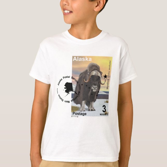 T-shirt Souvenir du timbre de Muskox (Devant)