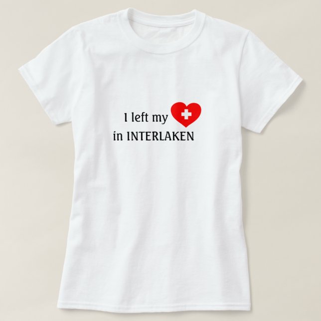 T-shirt souvenir Love Interlaken (Design devant)