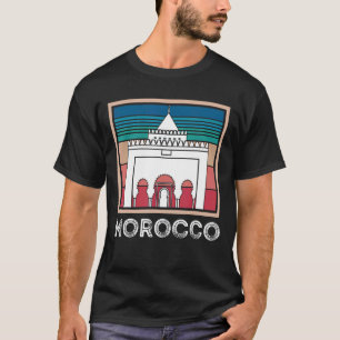 T-shirt Souvenir Maroc Skyline Afrique Gibraltar Maroc