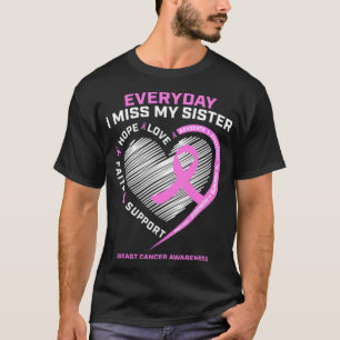 T-shirt Souvenir Mémoire Soeur Cancer du sein basketball