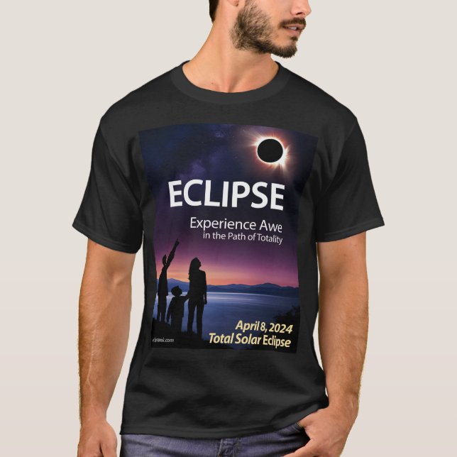 T-shirt souvenir pour avril 8, 2024 Total Eclipse (Devant)