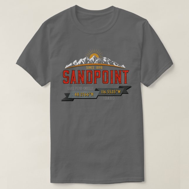 T-shirt Souvenir Sandpoint Idaho (Design devant)