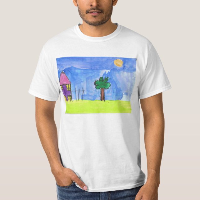 T-shirt Souvenirs avec l'illustration de votre enfant (Devant)