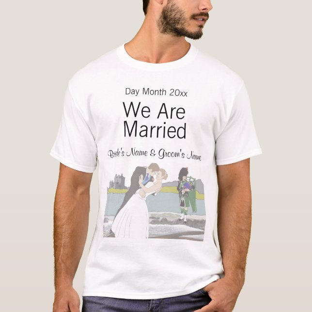 T-shirt Souvenirs, cadeaux, cadeaux Mariage écossais (Devant)