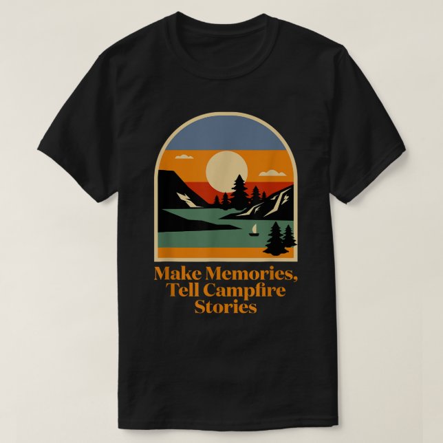 T-shirt Souvenirs Raconter des histoires de feu de camp Ca (Design devant)